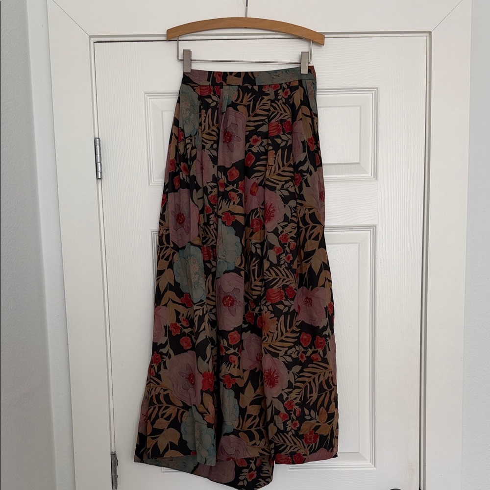 Promesa A-Line Skirt with Floral Design - Multicolor